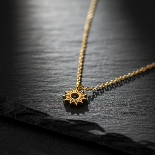 Collar Apolo Mini • Destello de Luz - Macro con cadena simple